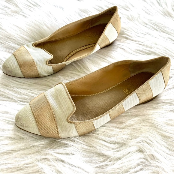 Sperry Top Sider Striped Canvas Point Toe Flats - Picture 2 of 9